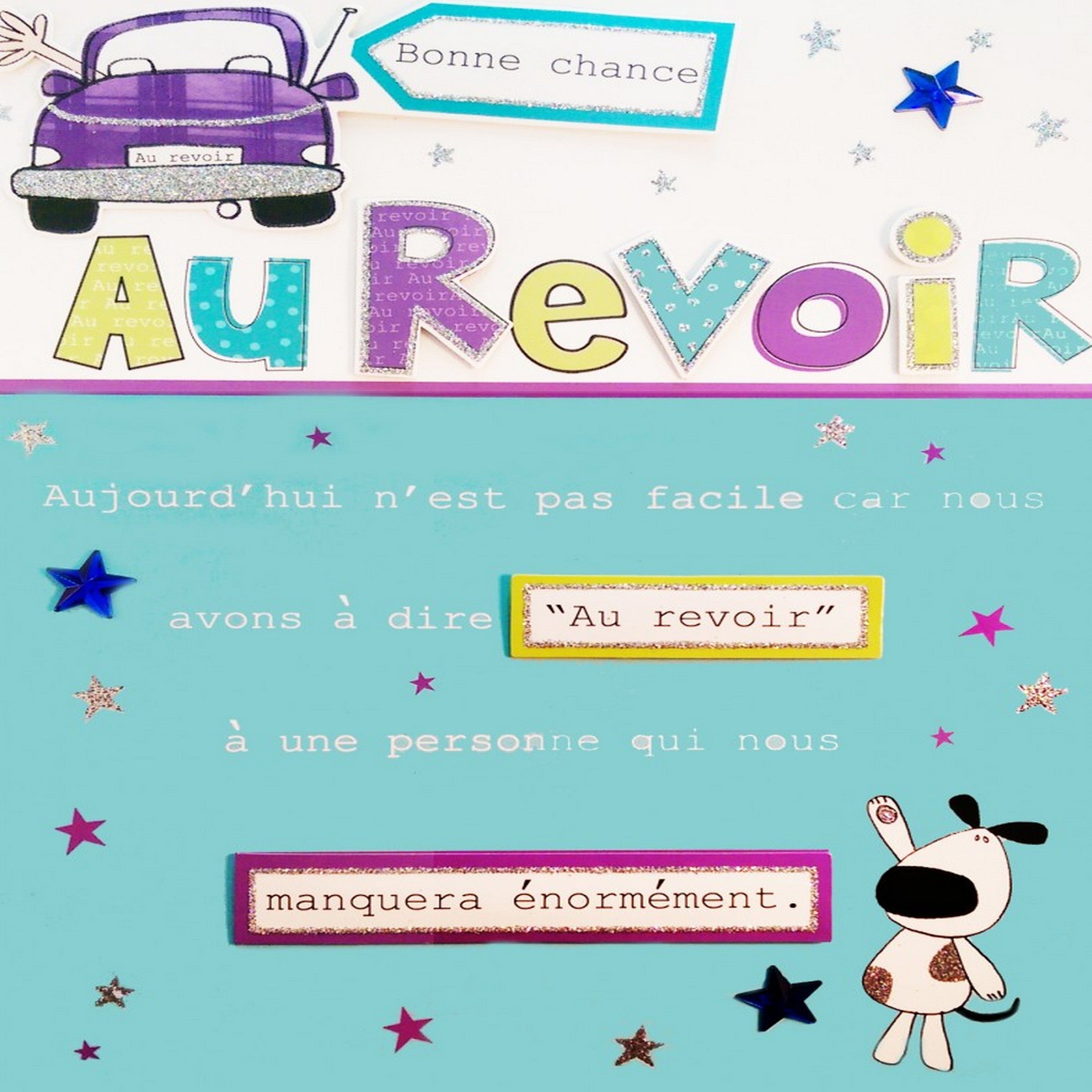 CARTE AU REVOIR 9X12PO