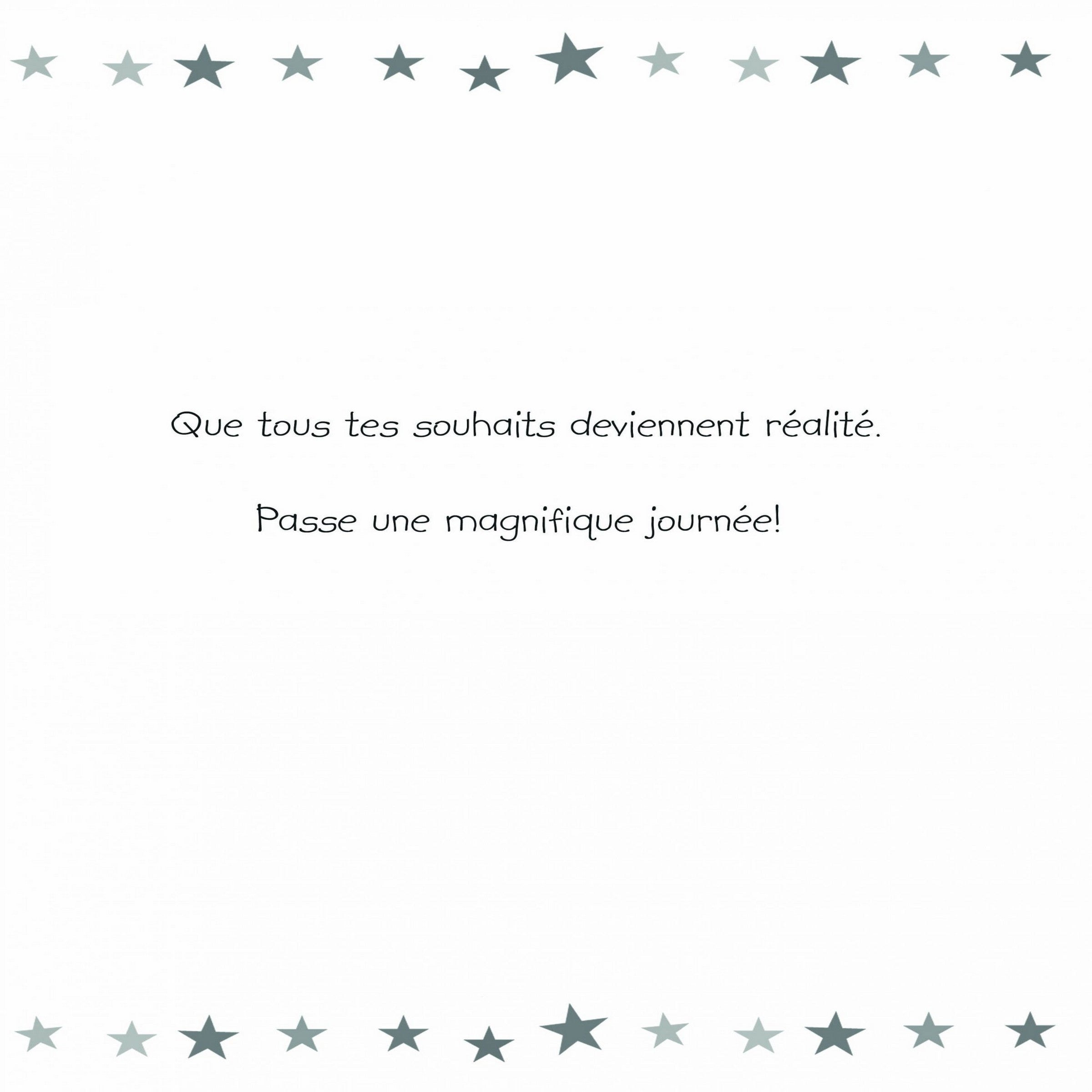 French Greeting Card - Bonne Fête - Cake 12x9in