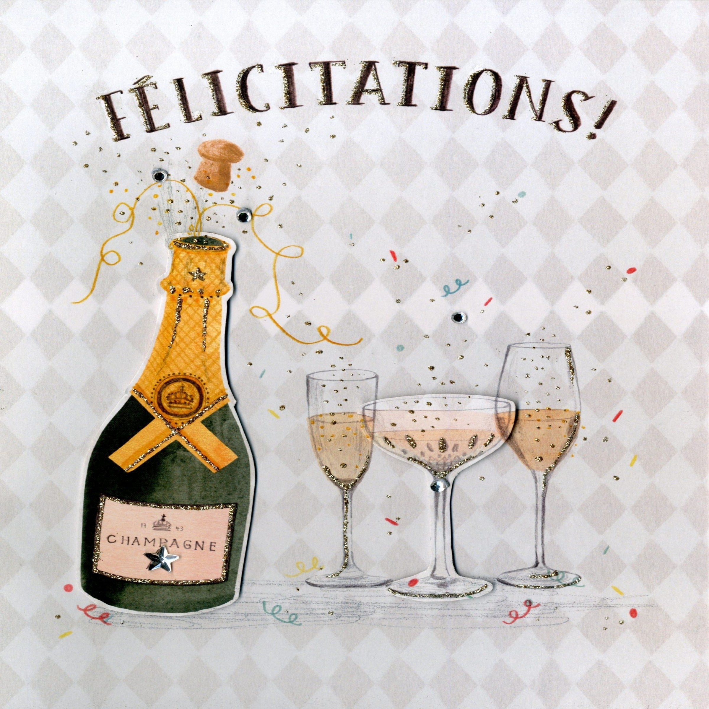 CARTE FELICITATIONS 9X12PO
