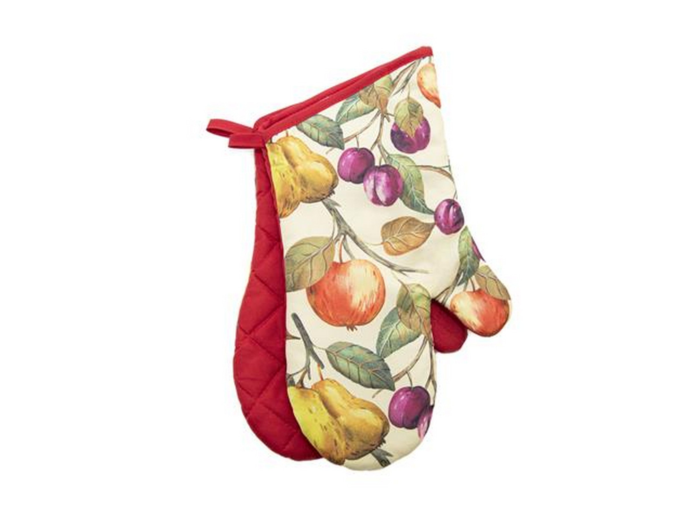 Oven Mitts - Apple Pear - Polyester Fibers 13.5in