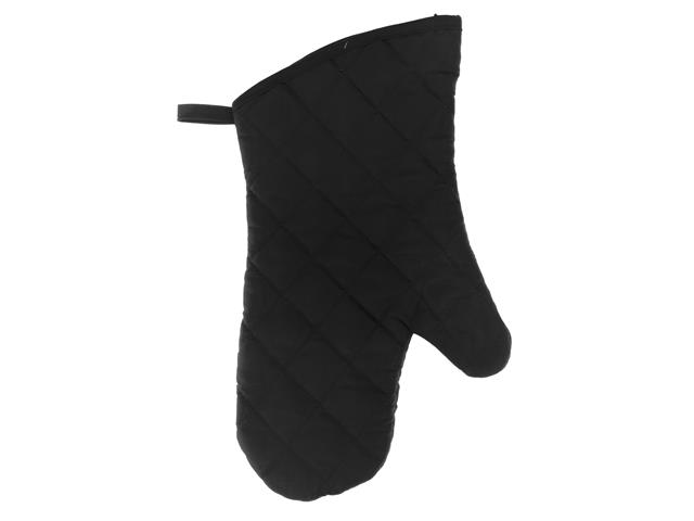 Black Oven Mitt - Polyester Fibers 7.25x13in