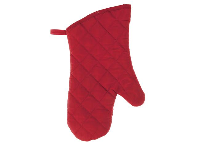 Red Oven Mitt - Polyester Fibers 7.25x13in