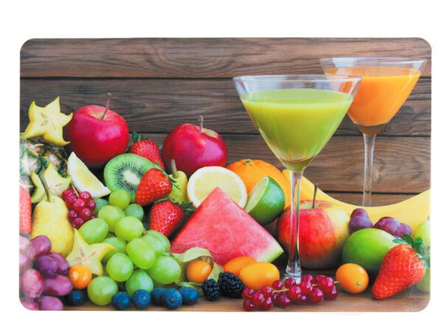Plastic Placemat - Fruit Cocktail 17x11.25in