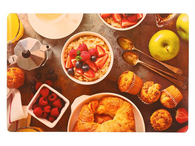 Plastic Placemat - Gourmet Breakfast 17x11.25in