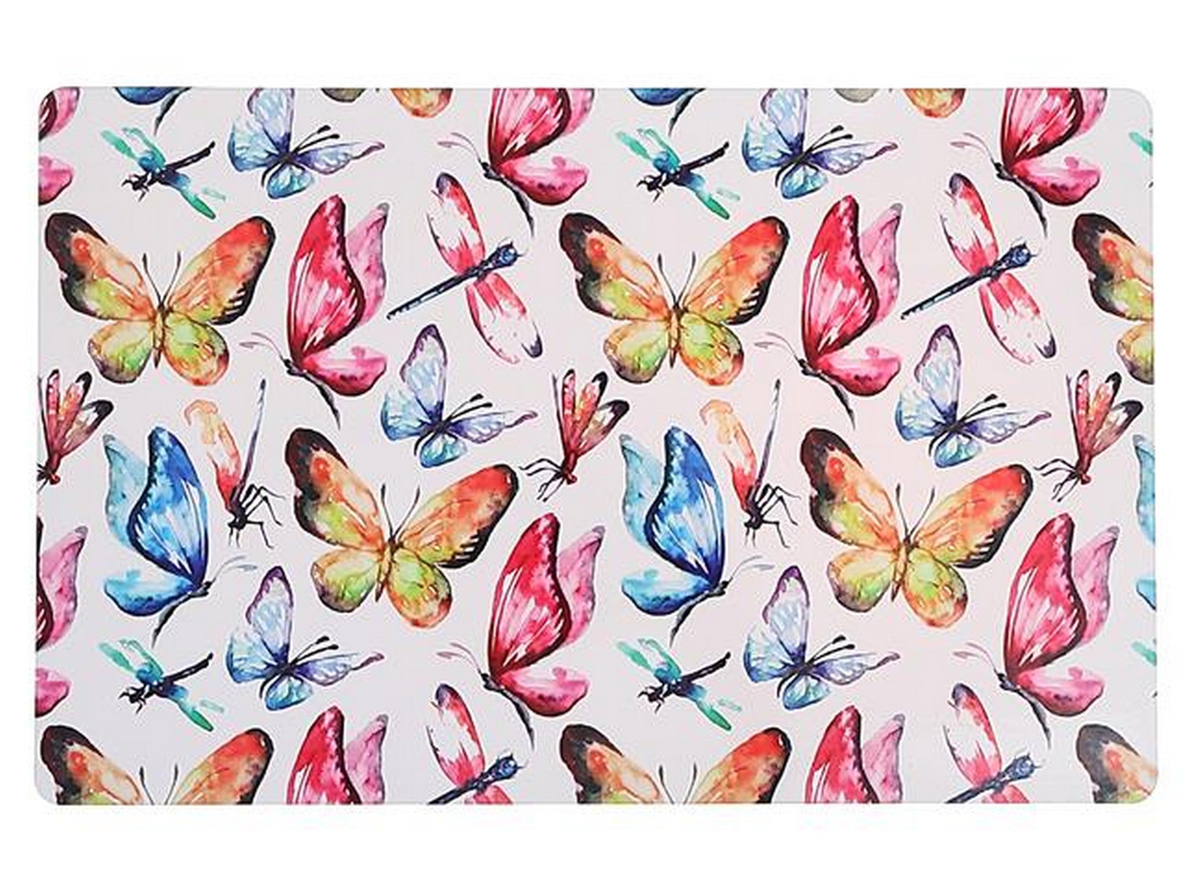 Plastic Placemat - Watercolor Butterfly 17.25x11.25in
