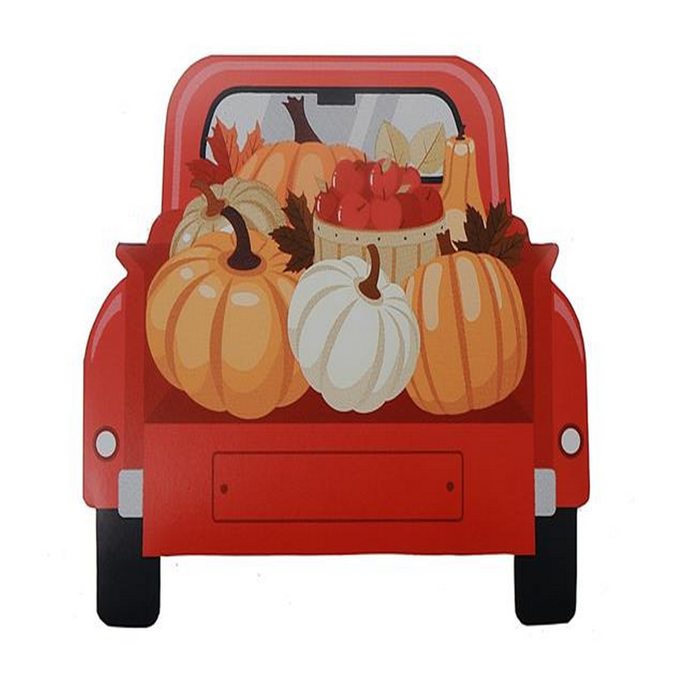 Fall Harvest 12 Red Truck Shaped Napkins 3 Ply 13x13in
