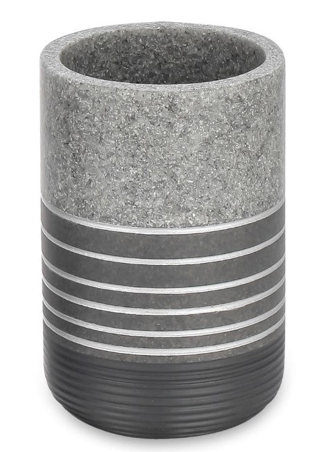 Grey Stone Effect Polyresin Tumbler 4.5x2.75in 