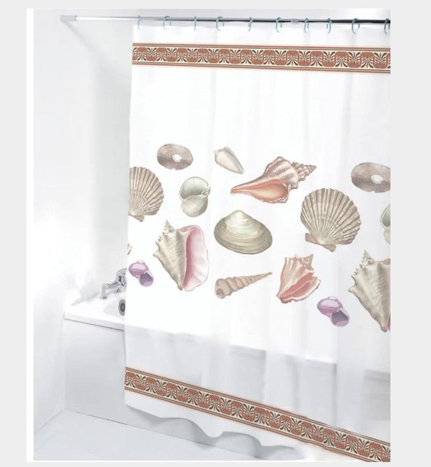 Peva Shower Curtain - Seashells 71x71in