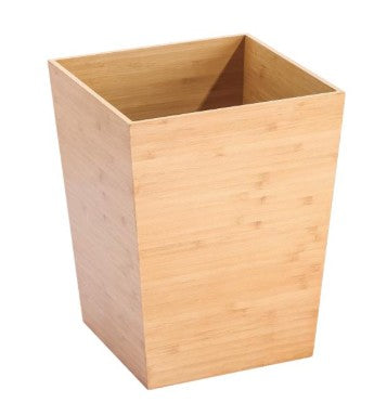 Square Bamboo Waste Bin 7.9x7.9x10in 
