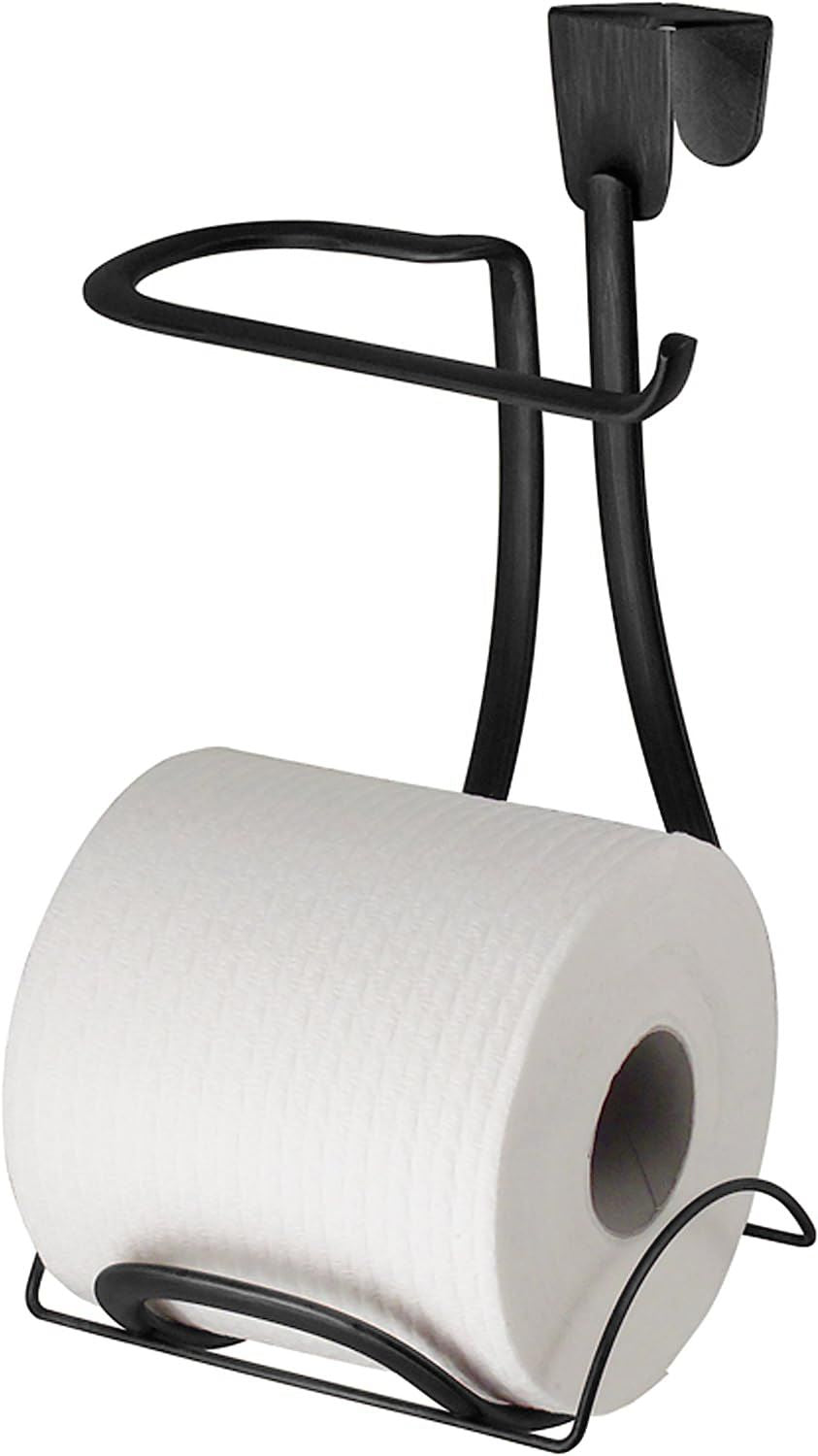 Over the Tank Black Toilet Paper Holder 6.25x5.5x10.5in