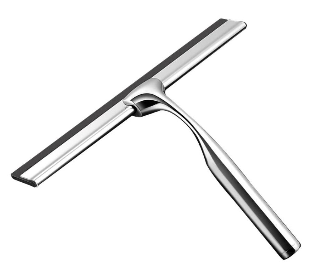 Chrome Shower Squeegee with Suction 10x9.5x2in 