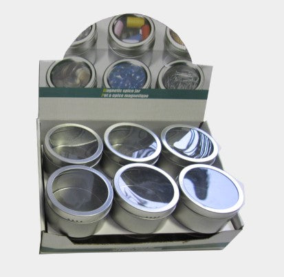 Magnetic Spice Jar - Metal 2.2x4dia. in - Each Sold Individualy