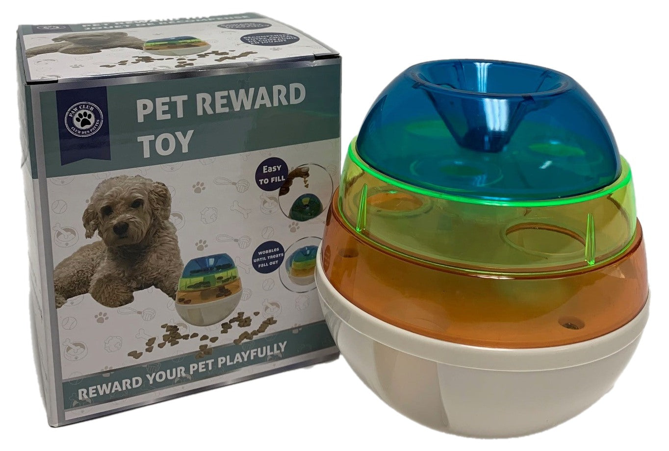 Paw Club Dog Pet Reward Toy - Plastic 4.5x5in 
