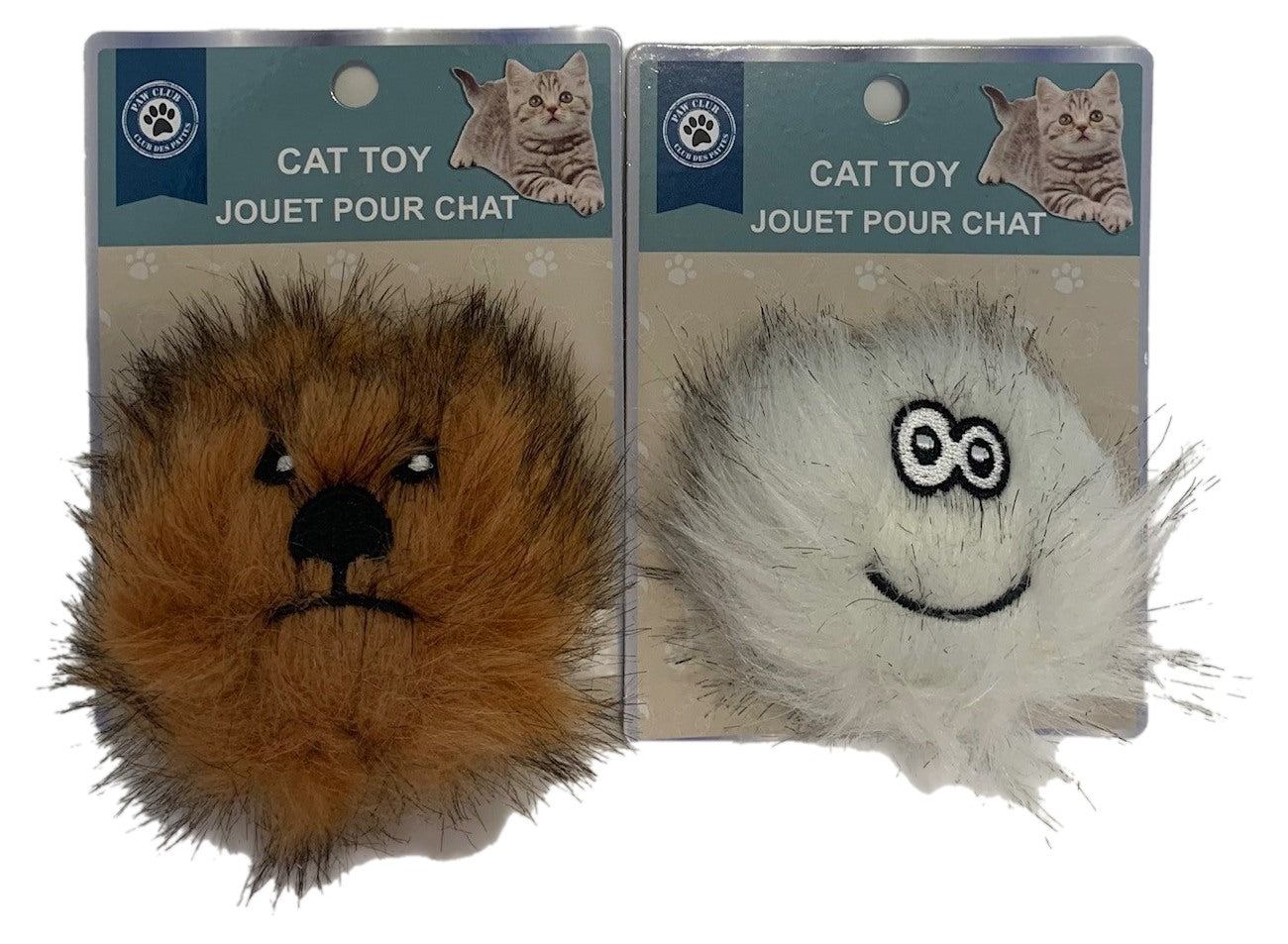 Paw Club Cat Furry Animal Head 3.25x1.5in VRT 
