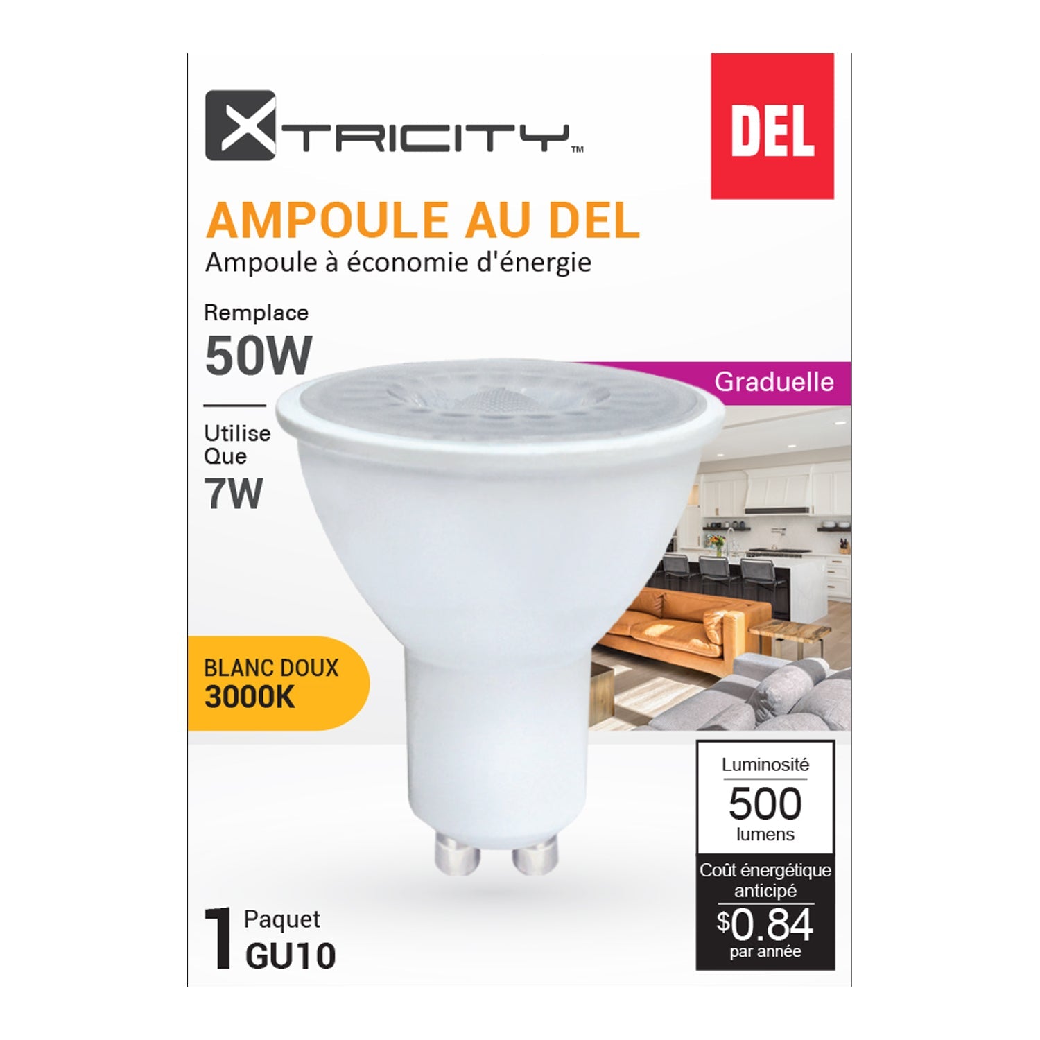 Xtricity GU10 Led Soft White Dimmable 7W Light Bulb GU10 Base 