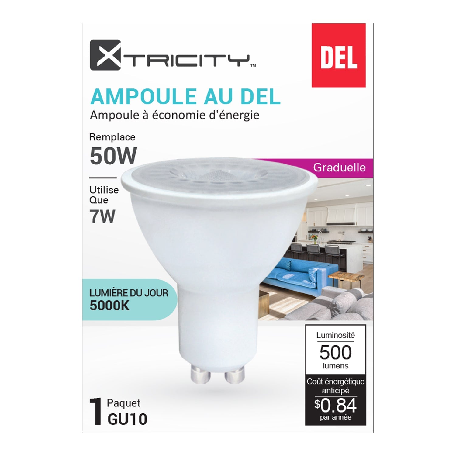 Xtricity GU10 Led Day Light Dimmable 7W Light Bulb GU10 Base 