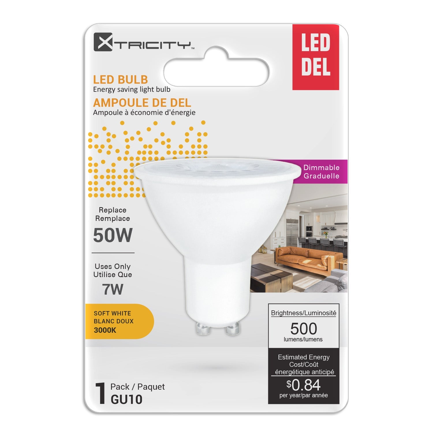 Xtricity GU10 Led Soft White Dimmable 7W Light Bulb GU10 Base 