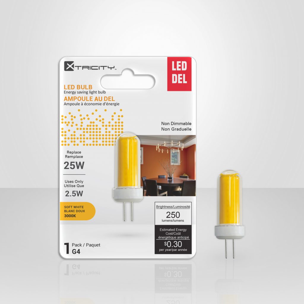 Xtricity G4 Led Soft White Non Dimmable 2.5W Light Bulb G4 Base  