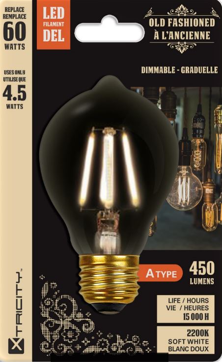 Xtricity A Type Old Fashioned Dimmable 4.5W Light Bulb E26 Base