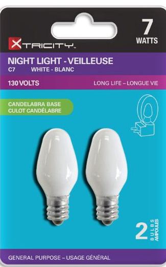 Xtricity 2 C7 White 7W Night Lights E12 Base 