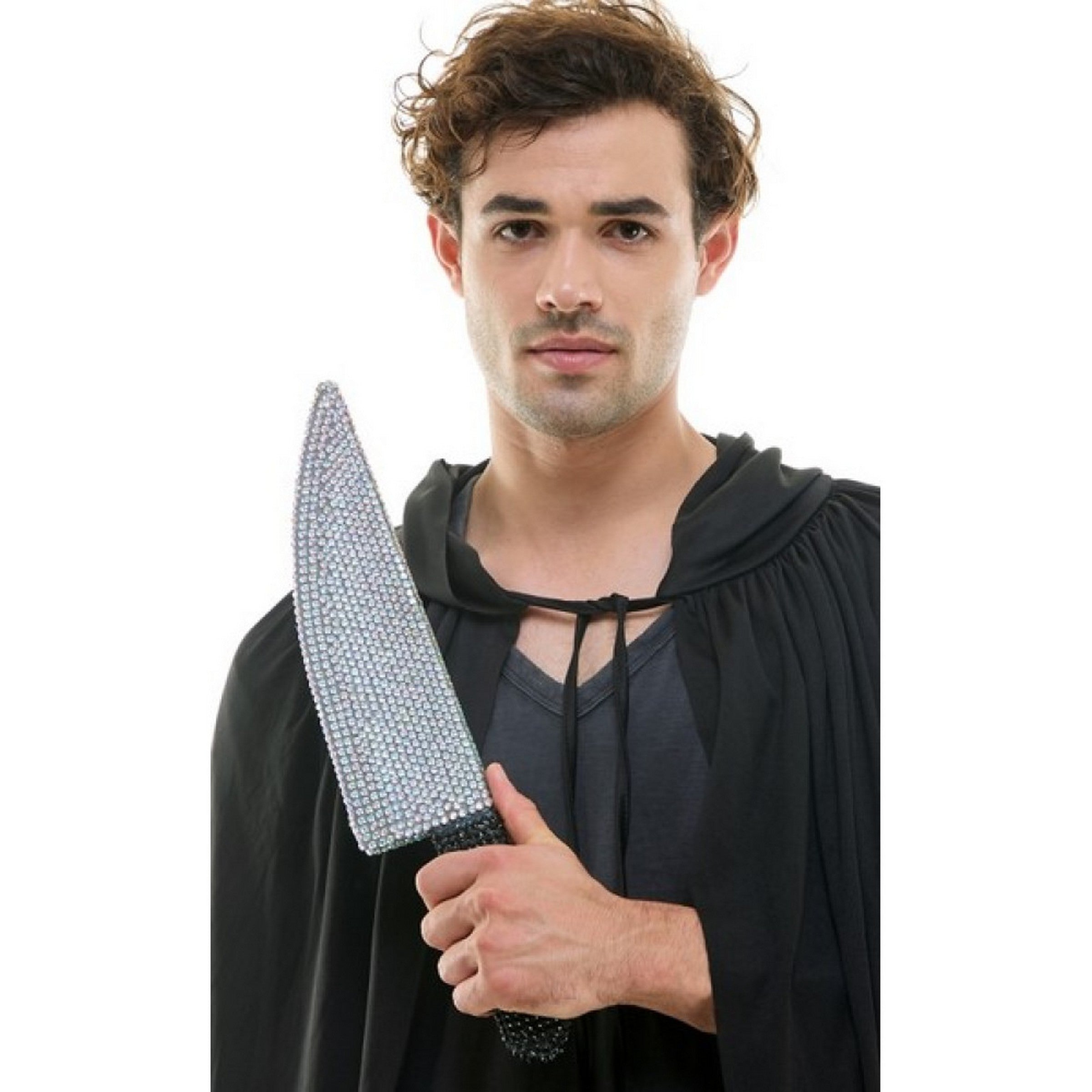 Halloween Rhinestone Kitchen Knife - Plastic