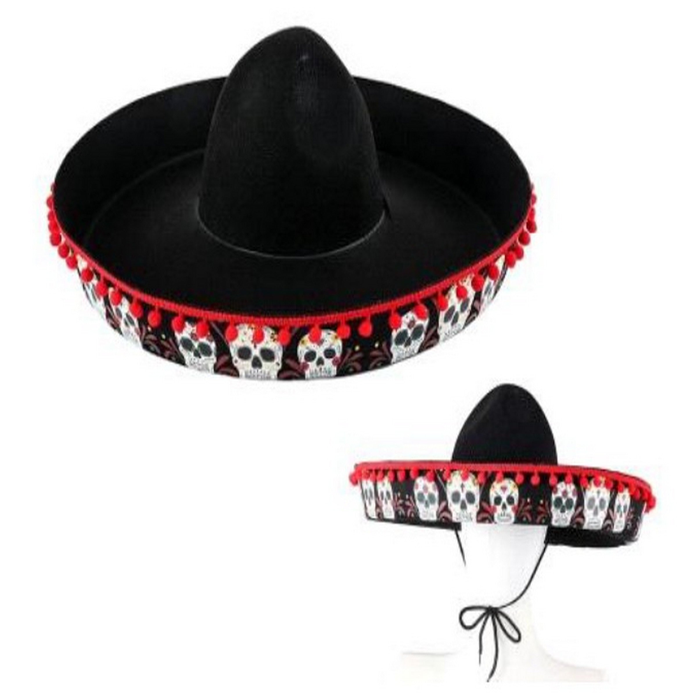 Halloween Day of the Dead Sombrero - Adult 