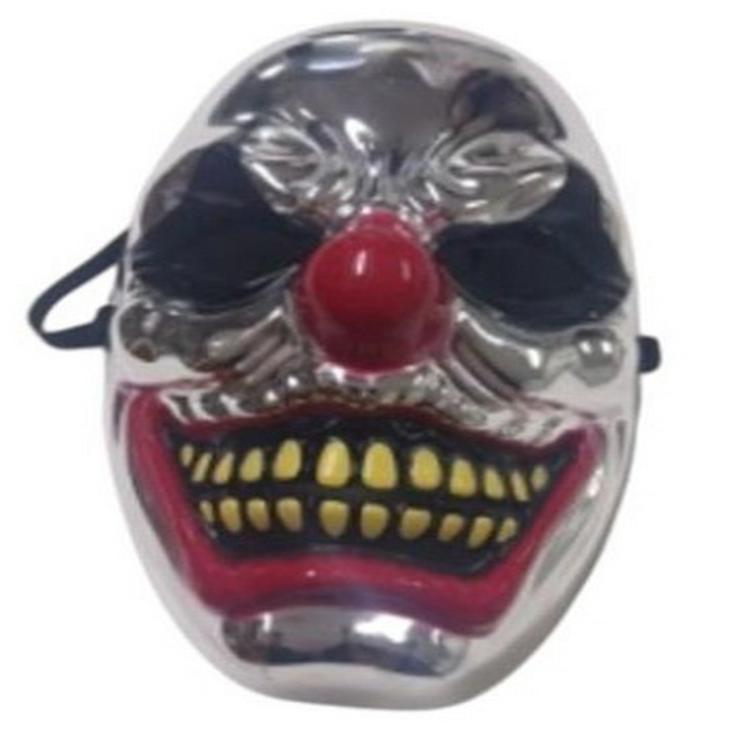 Halloween Silver Metallic Scarry Clown Mask