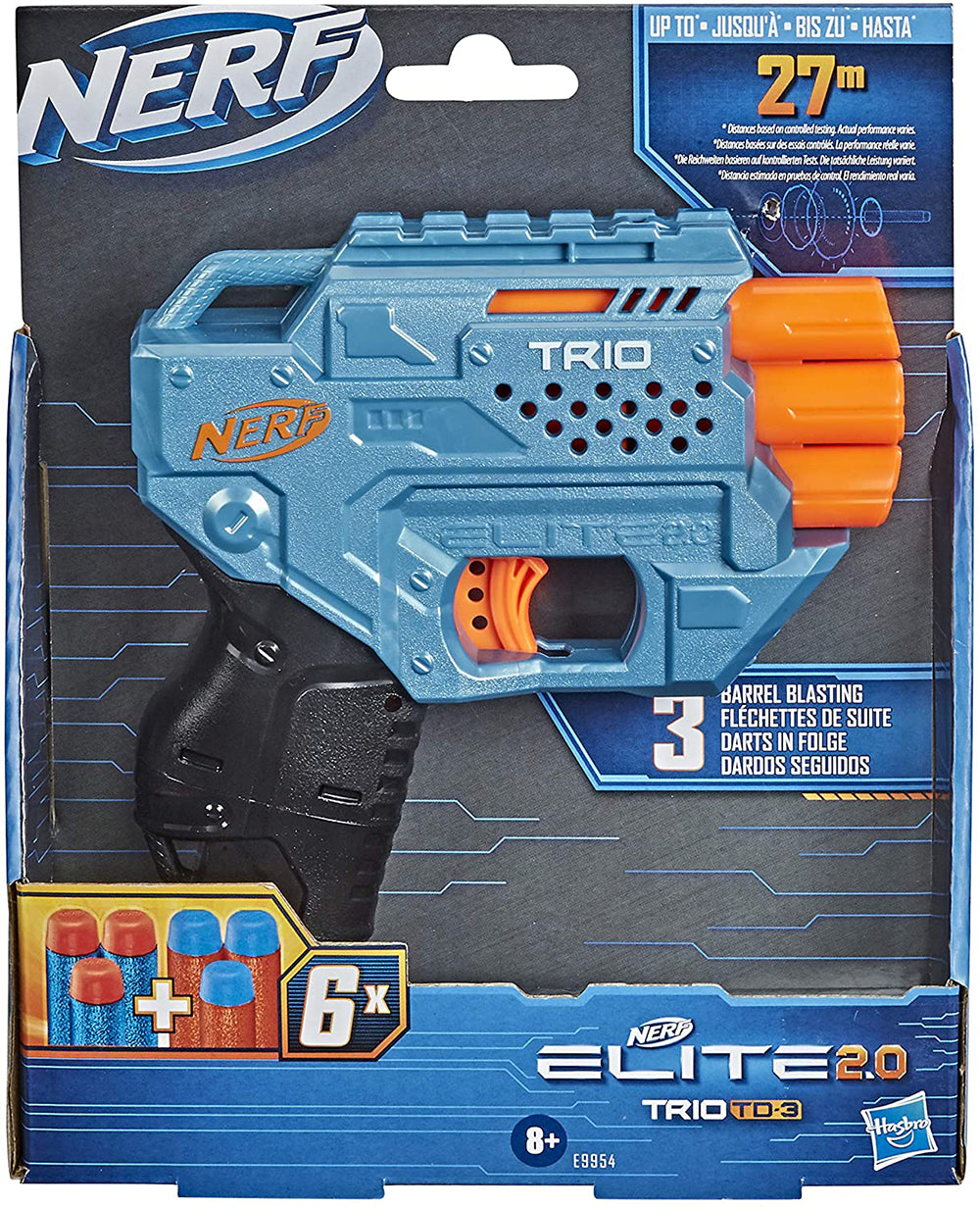 Nerf Blaster Elite 2.0 Trio Td-3 Age 8+ 6x6.5in 