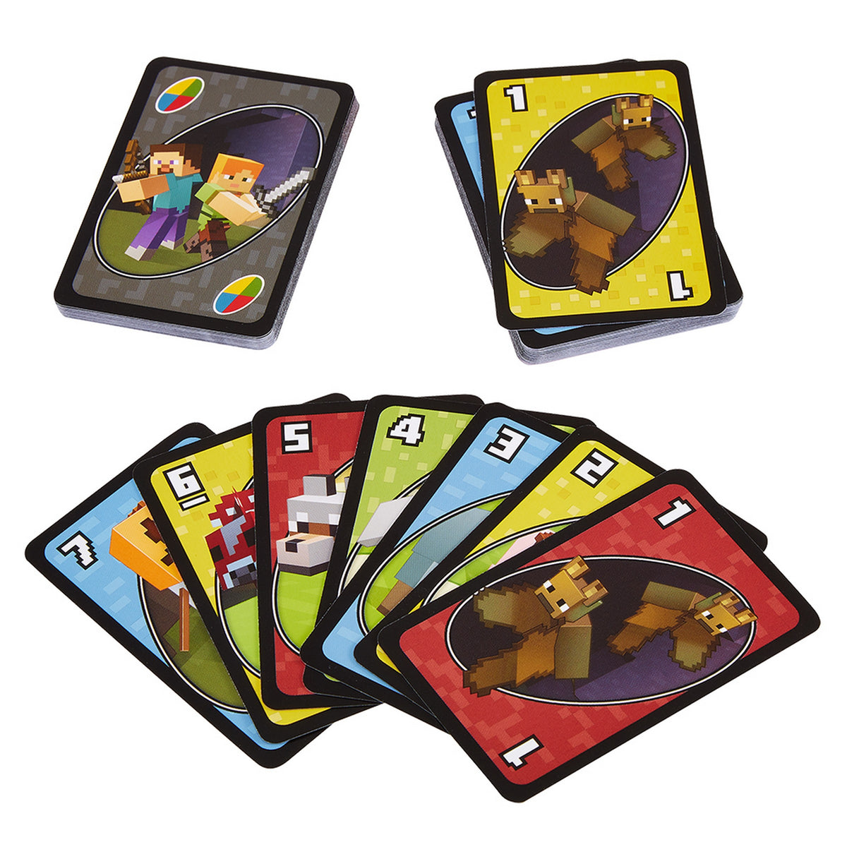 Mattel Jeu de Cartes Uno - Minecraft  7 Ans+