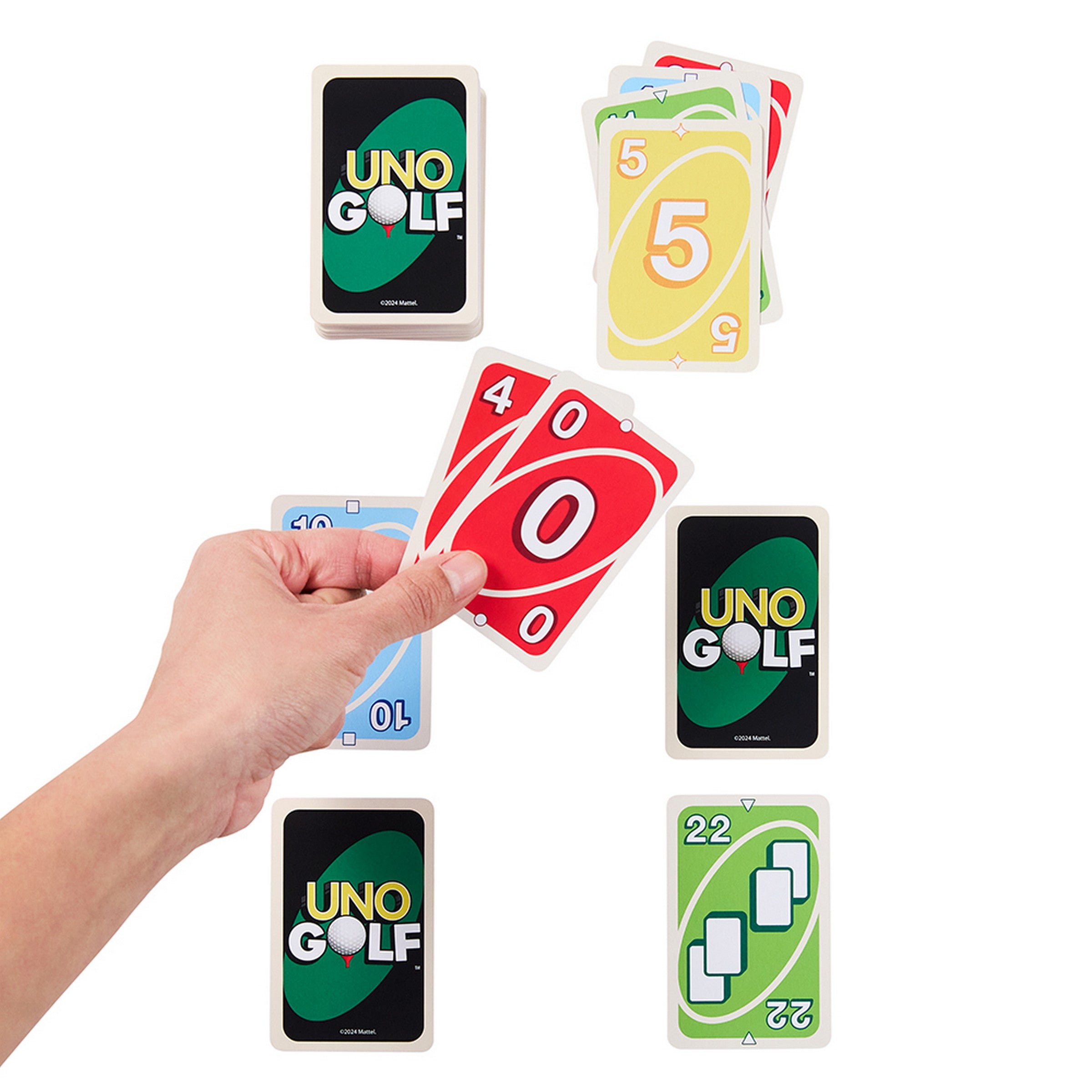 Mattel Golf Uno Card Game Age 7+