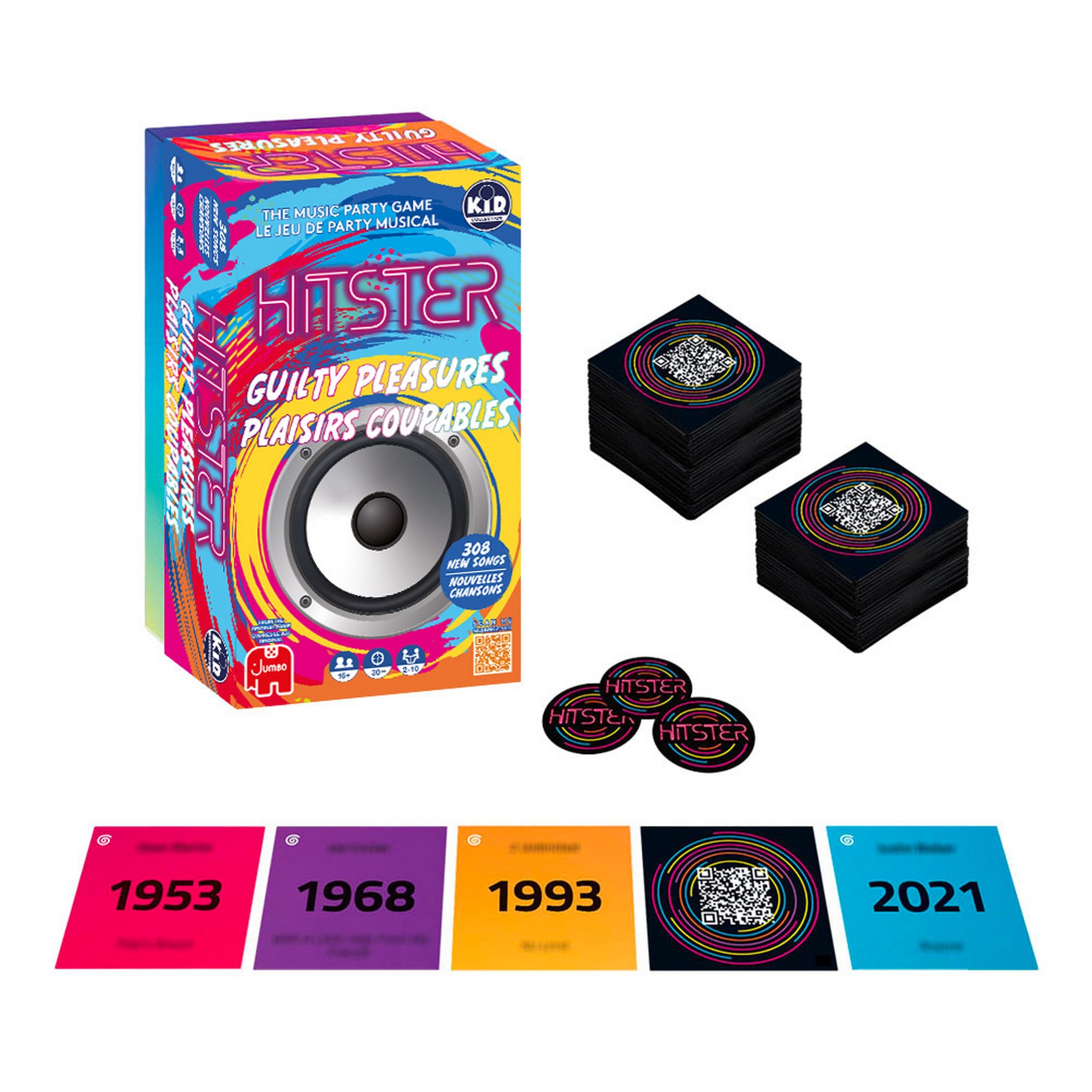 K.I.D. Collection Hitster Plaisirs Coupables - Jeu de Party Musical  16 Ans+ 