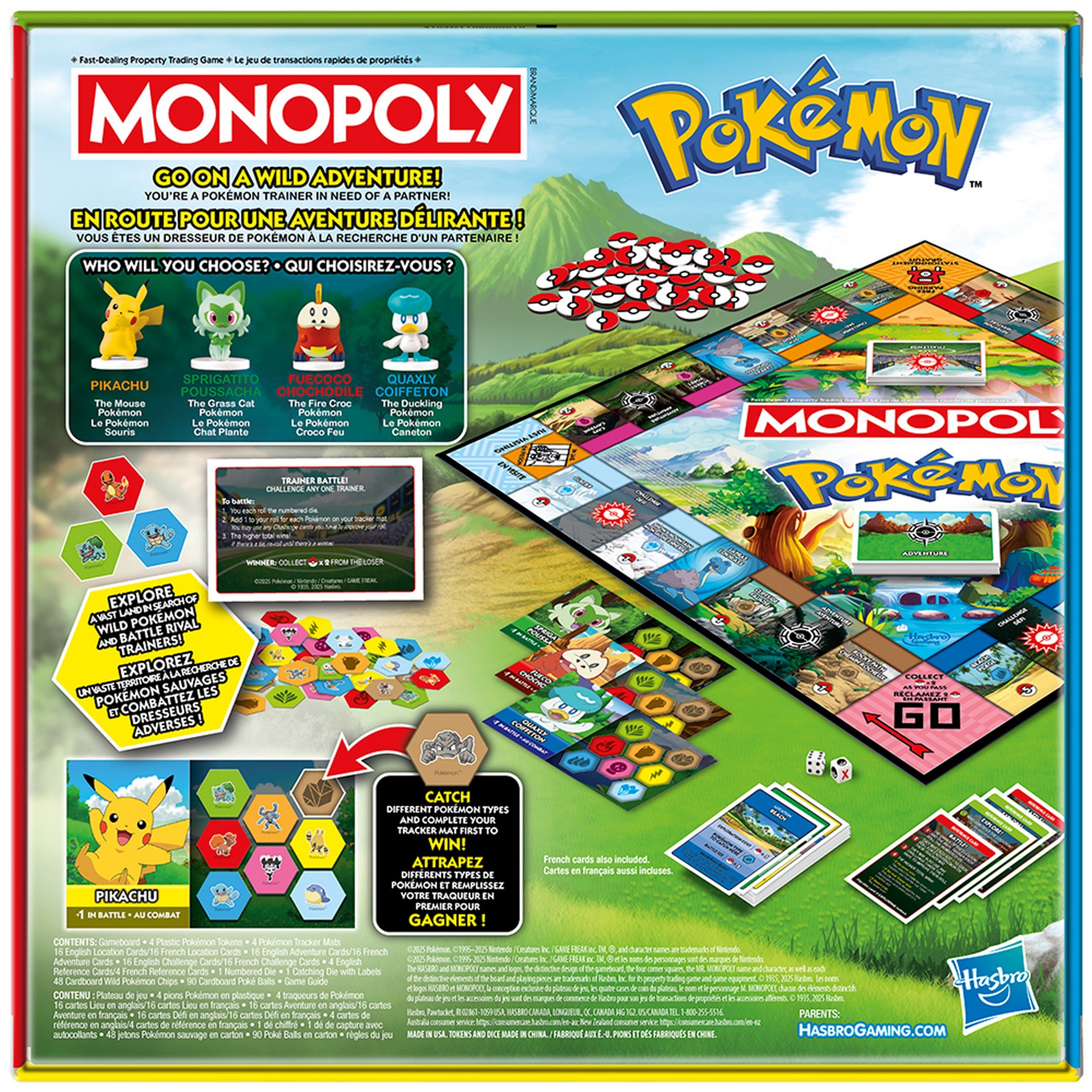 Hasbro Gaming Jeu Monopoly Pokémon - Bilingue 8 Ans+