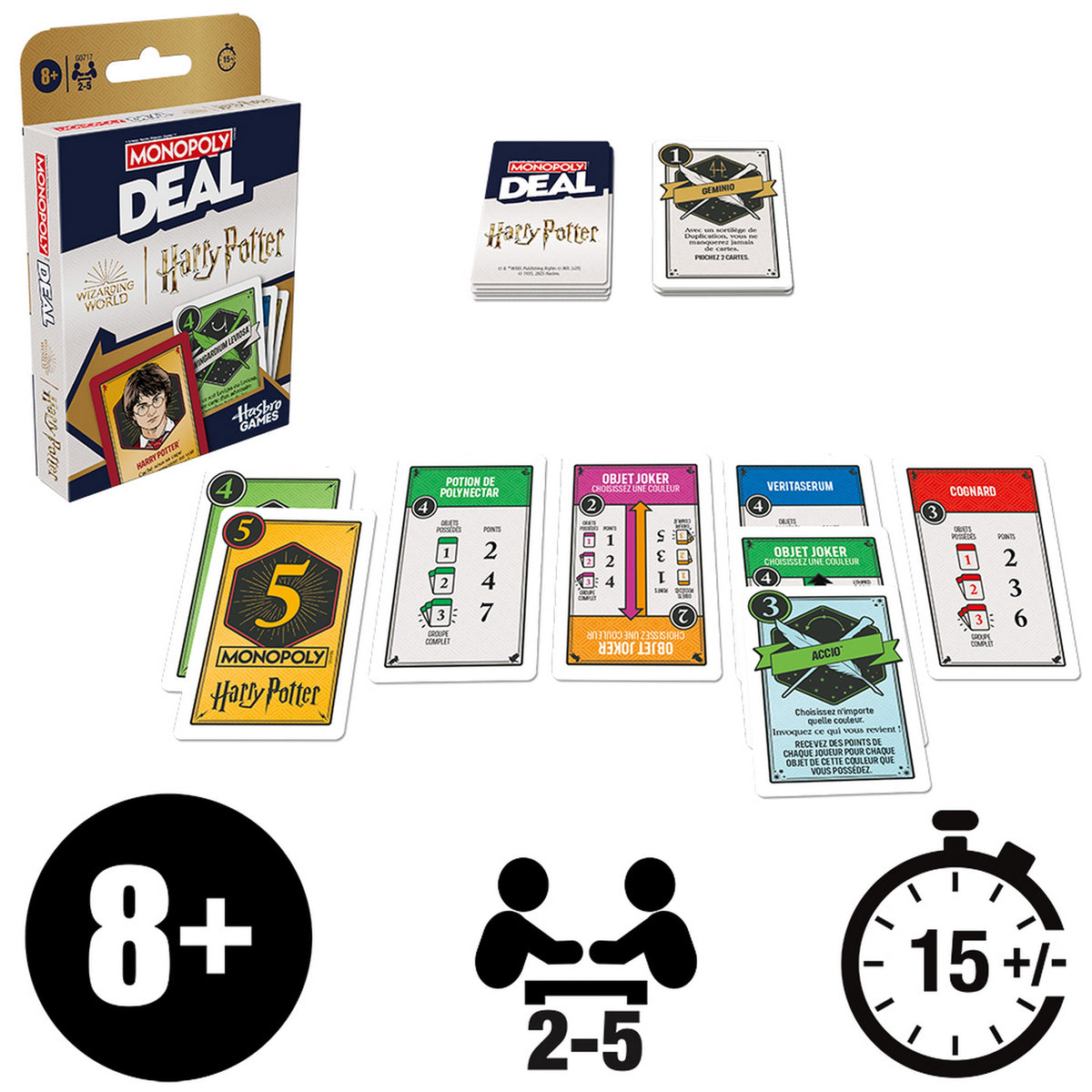 Hasbro Gaming Jeu de Carte Monopoly Harry Potter - Version Anglaise 8 Ans+