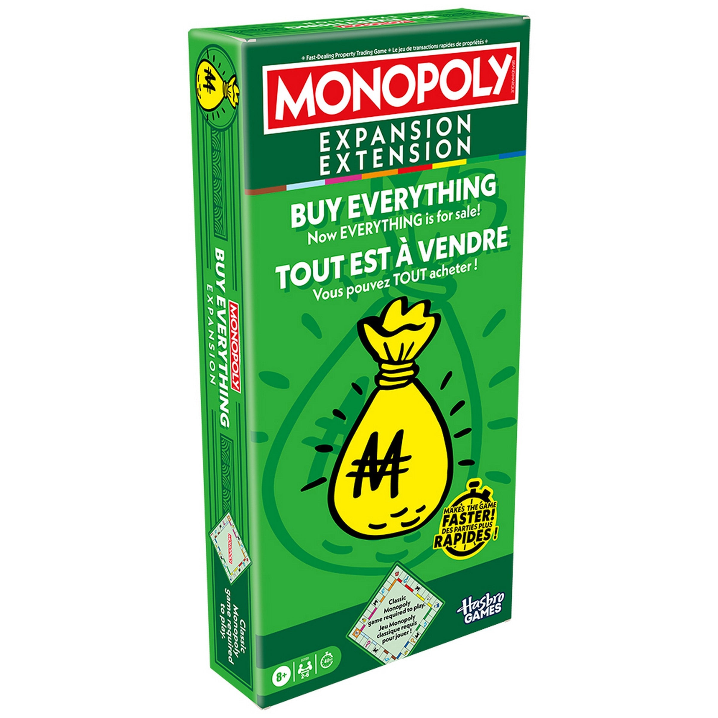 Hasbro Gaming Expansion Buy Everything Monopoly - Bilingual - Boardgame not included Age 8+ 