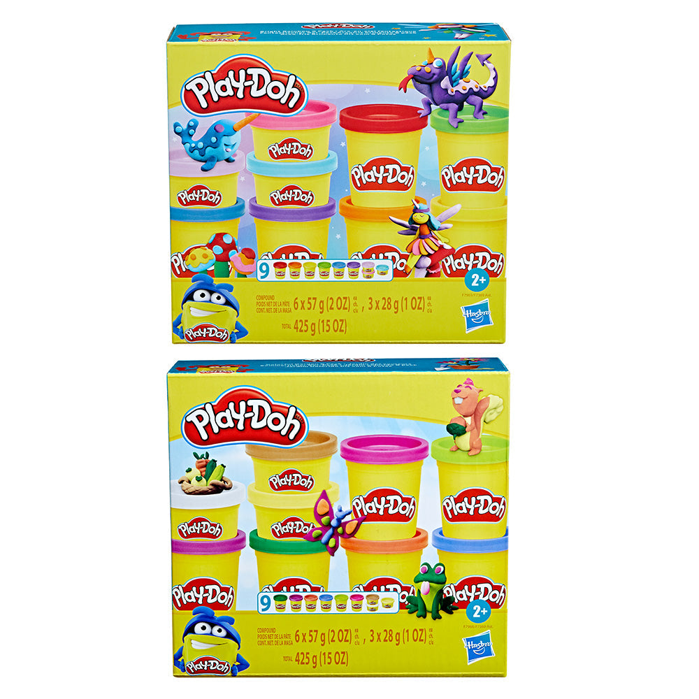 Play-Doh 9pcs Modeling Clay 6 x 57g - 3 x 28g Age 2+ VRT 