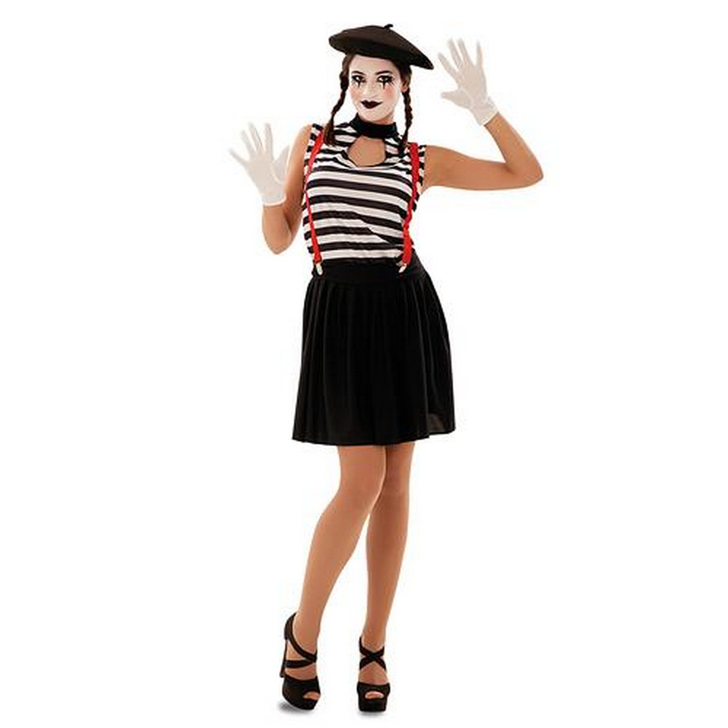 Halloween Mime Lady Costume - Women M-L 
