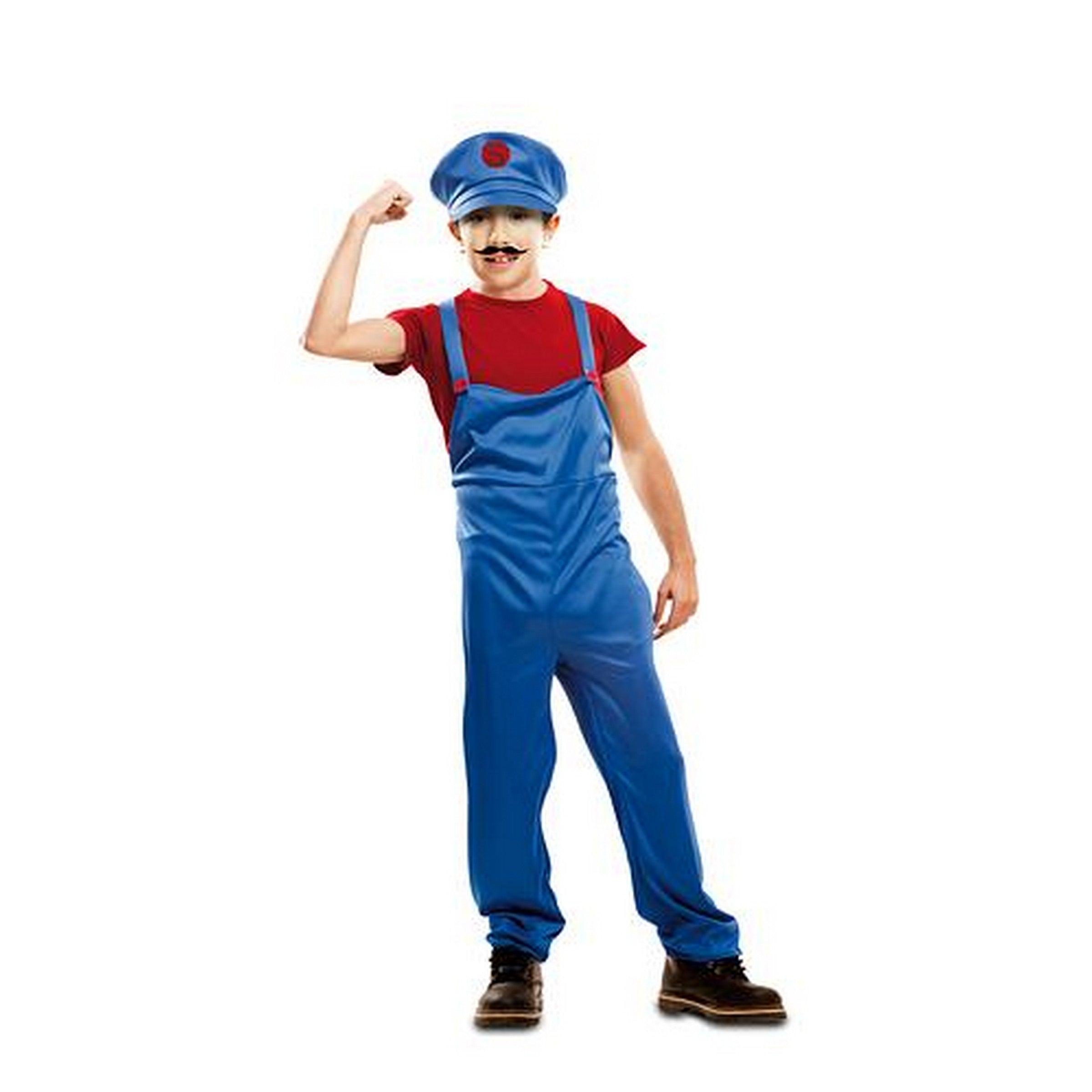 Halloween Red Super Plumber Costume - Boys 5-6 Y