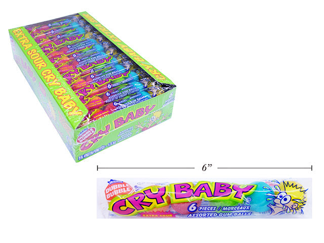 Dubble Bubble 6 Cry Baby Extra Sour Gum Balls 36g