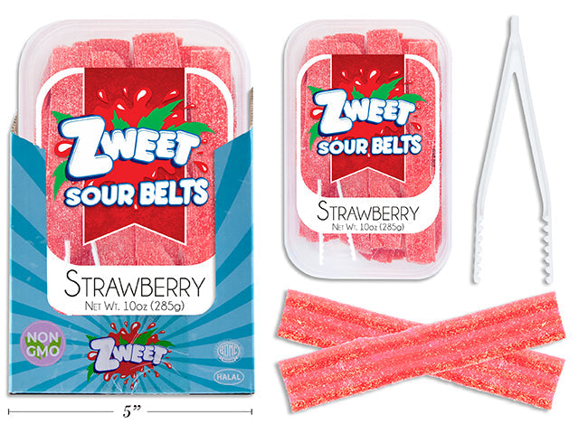 Zweet Sour Belts - Strawberry 10oz (285g) 