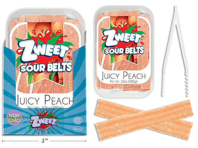 Zweet Sour Belts - Juicy Peach 10oz (285g)