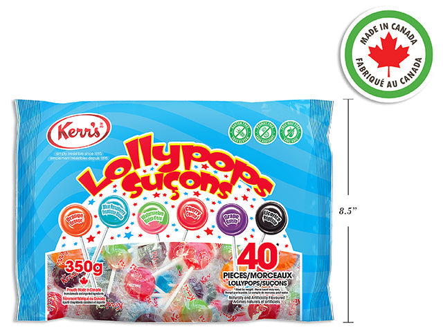 Kerr's Lollypops - Fruit Flavor 40pcs  350g 