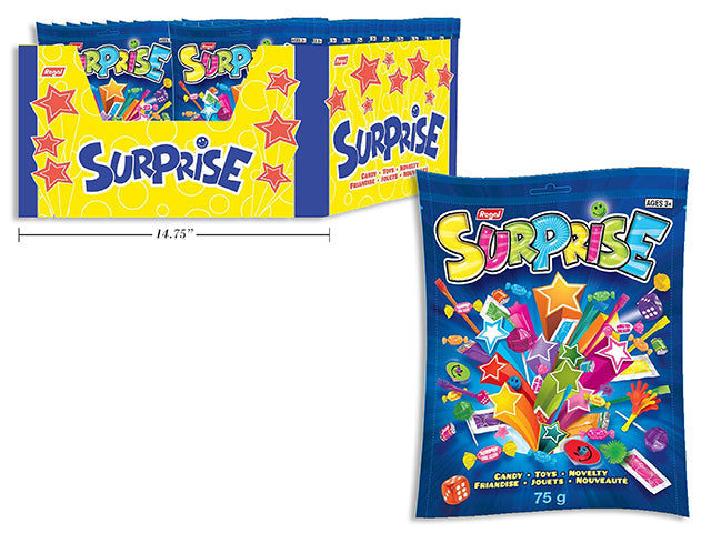 Surprise Bag Fill with Toys, Candy and Novelty 75g Age 3+