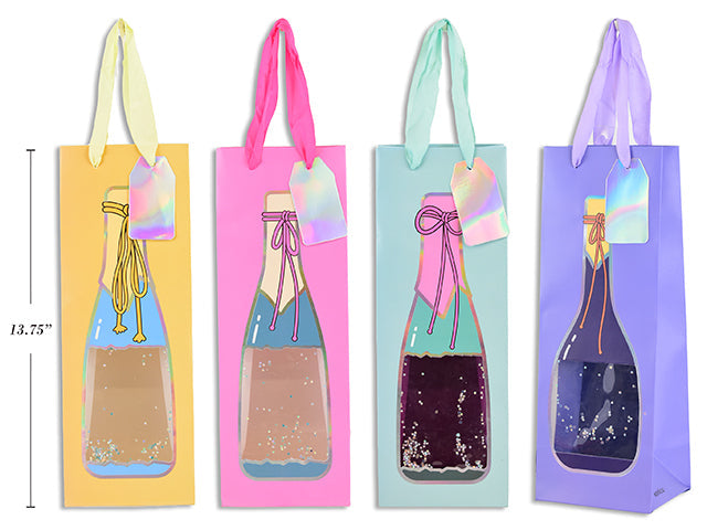 Paper Bottle Gift Bag 13.5x4.8x3.9in VRT