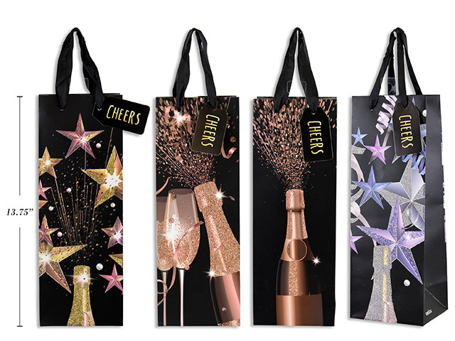 Paper Bottle Gift Bag 13.5x4.8x3.9in VRT