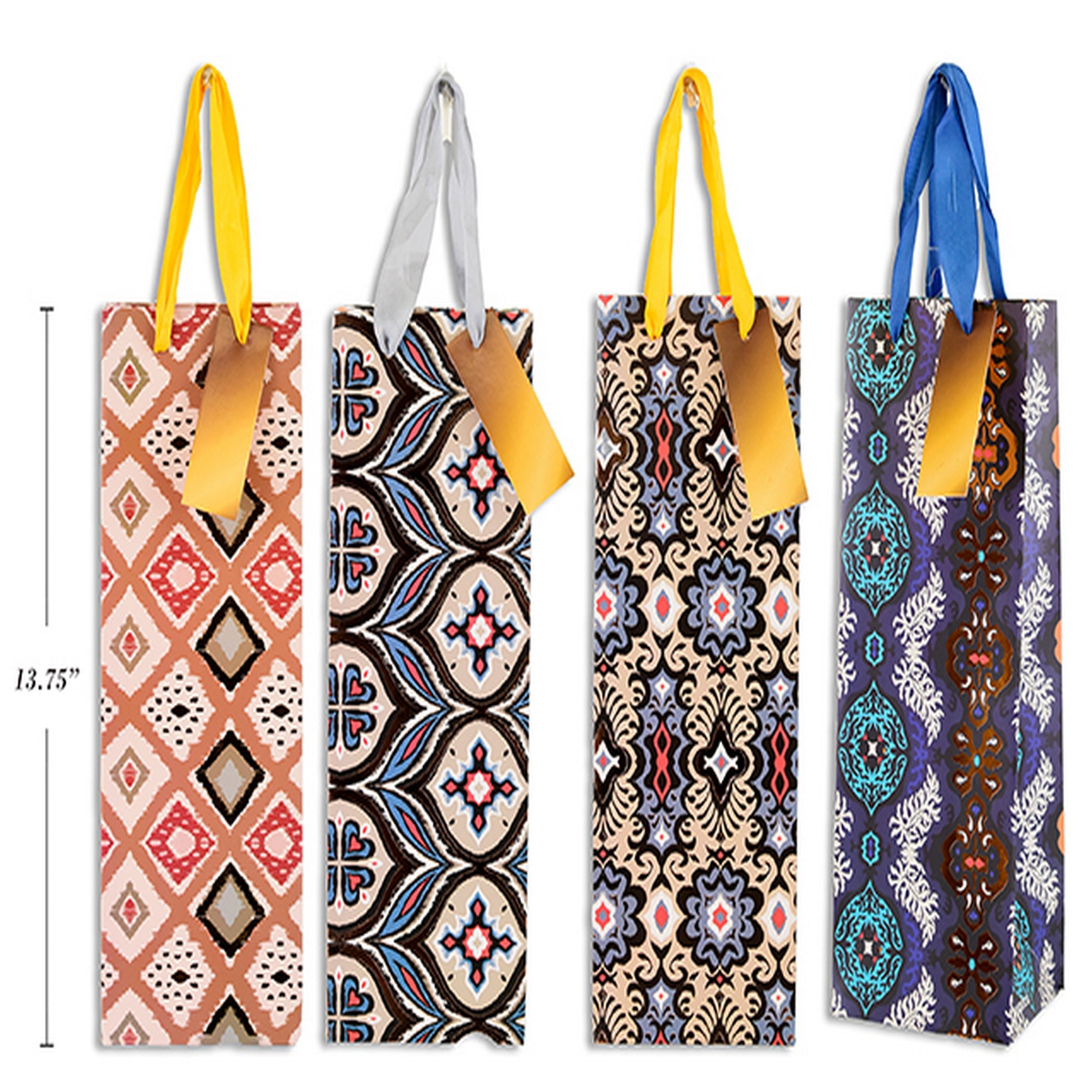 Paper Bottle Gift Bag 4.9W x 13.75H x3.9D in VRT