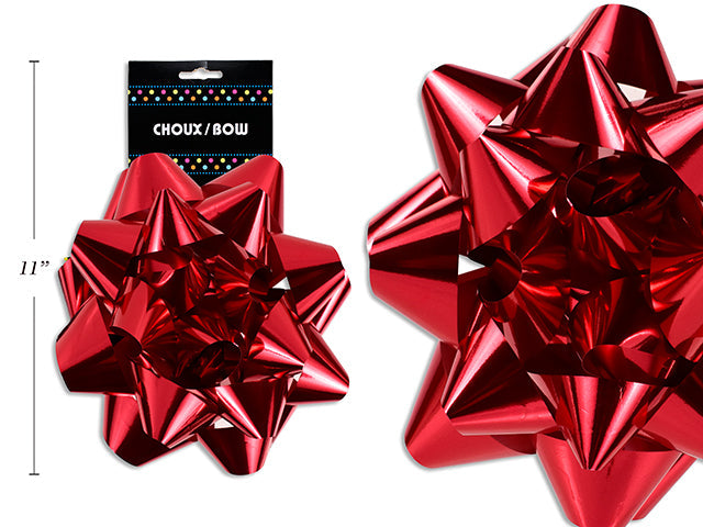 Bow - Metallic Red 10in