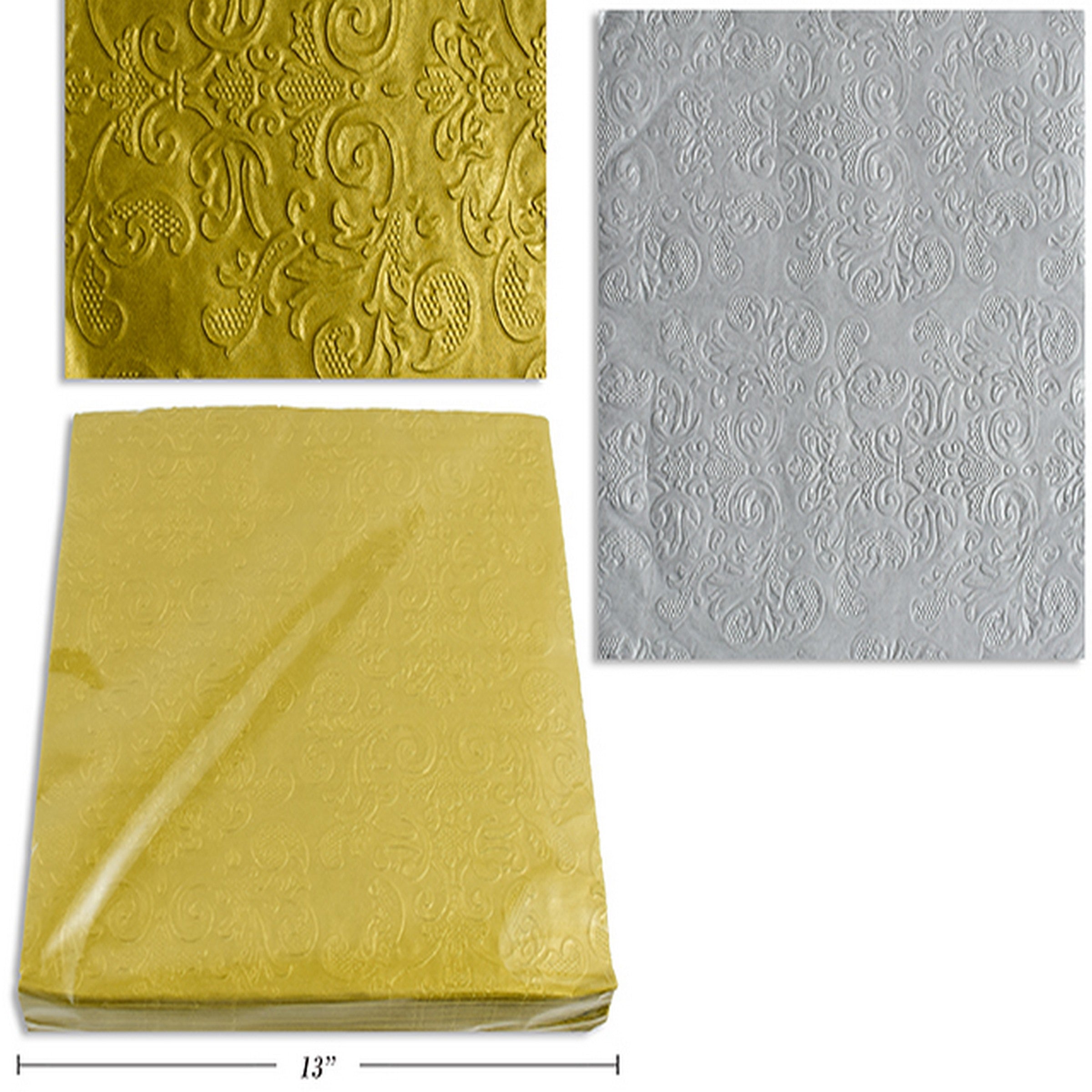 20 Full Embossed Luncheon Napkins 3 Ply Wedding Serie 13x13in VRT