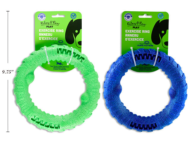 Riley & Rex Play Dog Toy - Floating Exercise Ring 6.75in VRT
