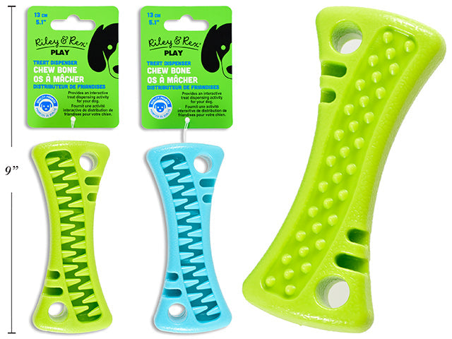 Riley & Rex Play Chew Bone Dog Treat Dispenser 5.1in (13cm) VRT 