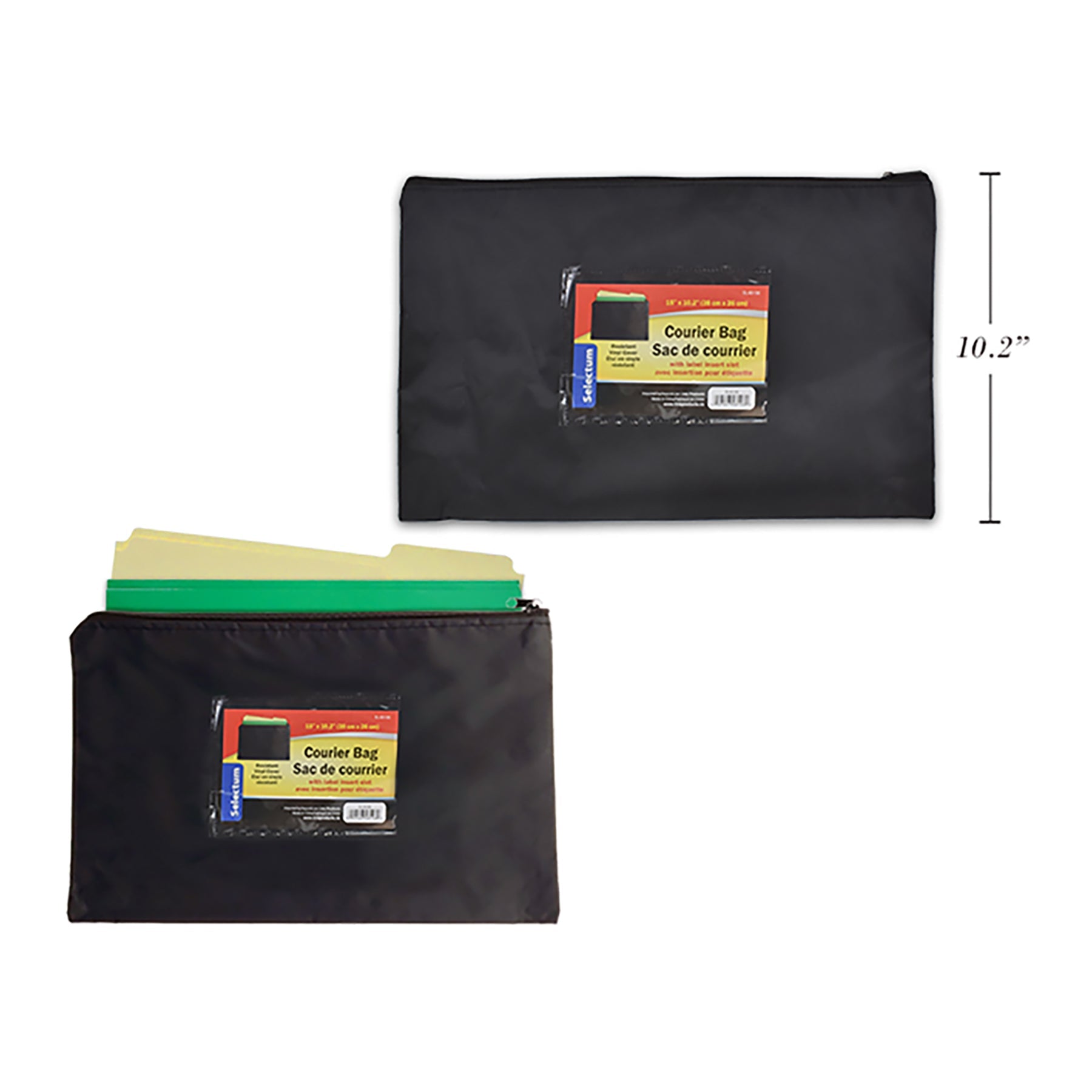 Selectum Courier Bag Nylon Black 15x10.2in